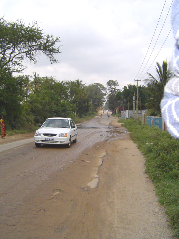 Car on Indian road