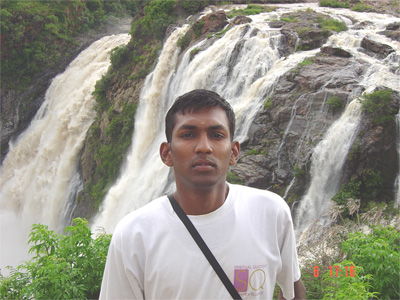 Muthu Veerappan near Waterfalls Muthu Veerappan near Waterfalls